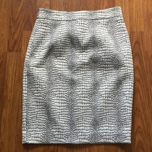 Calvin Klein Black White Pencil Skirt Sz 12